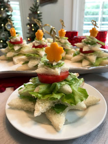 holiday christmas tree sandwiches